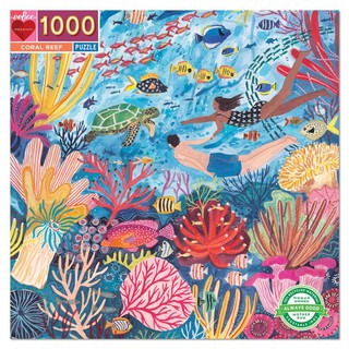 eeBoo Coral Reef 1000 Pc Sq Puzzle จิ๊กซอว์รูปปะการังใต้ทะเล แบบ 1000 ชิ้น