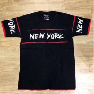 เสื้อยืด เสื้อoversized แนวสตรีท เสื้อแฟชั่น เสื้อยืดลายNew york เสื้อลายขาด