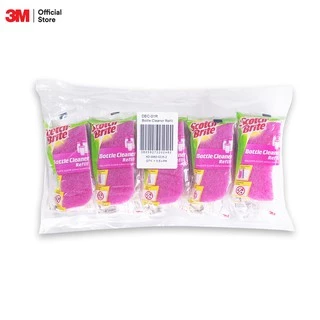 3M™ Scotch-Brite® สก๊อตช์-ไบรต์ ฟองน้ำพร้อมใยขัดสำหรับล้างขวดชนิดรีฟิล, 5 ชิ้น