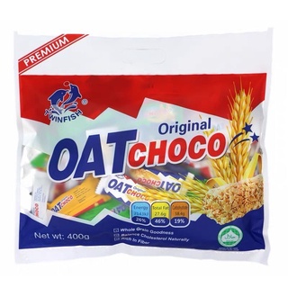 รสนม (ข้าวโอ๊ตใหญ่400กรัม) Oat choco (Twinfish) ข้าวโอ๊ตบาร์อัดแท่ง นำเข้าจาก มาเลเซีย