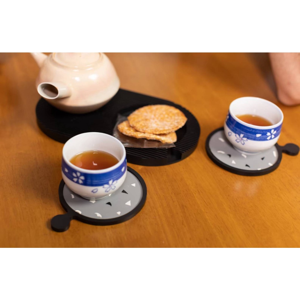 Rubber Idea - Tea4Two ชุดรองถ้วยชา ลาย Terrazzo