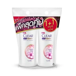 [1ขวด]/[แพ็คคู่] เคลียร์ปั้มแชมพูขจัดรังแค 350ml.(1+1)