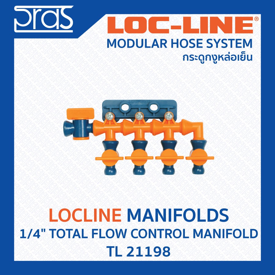 LOCLINE ล็อคไลน์ ระบบท่อกระดูกงู Manifolds เซ็ทประกอบ 1/4" TOTAL FLOW CONTROL MANIFOLD  (TL 21198)