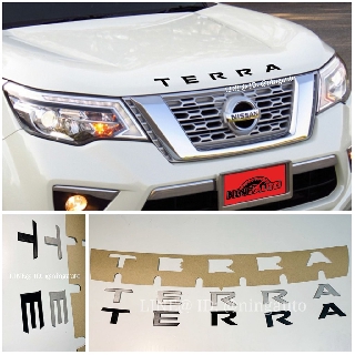 ตัวอักษรฝากระโปงหน้า NISSAN TERRA อักษรตัวนูน 3D นิสสัน เทอร่า