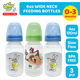 Looney Tunes Feeding Bottle 4oz Standard Regular Neck Baby Feeding Bottle Set of 3