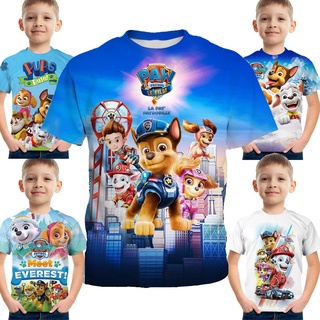 เสื้อยืดแขนสั้น พิมพ์ลายการ์ตูน PAW PATROL สวมใส่สบาย แฟชั่นฤดูร้อน สําหรับเด็ก