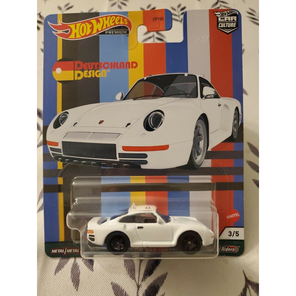 (ล้อยางพรีเมี่ยม) Hot Wheels 1/64 Car Culture Deutschland Design Porsche 959 (1986) (ใหม่)