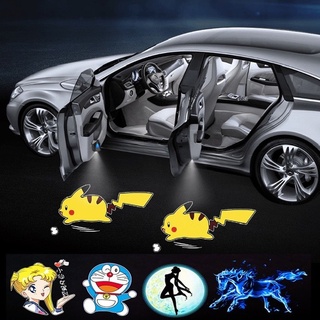 ไฟ LED ติด ประตู รถยนต์ HD 3D ไฟประดับรถยนต์ LED Car Door Welcome Light Car ไฟติดประตูรถยนต์ ไร้สายไม่ต้องเดินสาย ของแต่งรถ ไฟประตูรถยนต์@SDTH