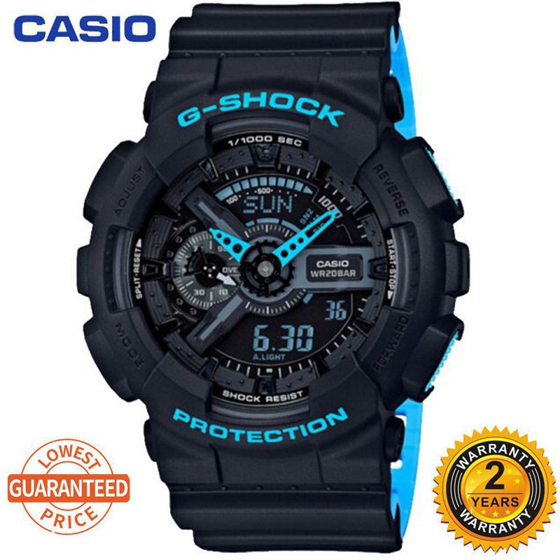 【Ready Stock】 Casio G-Shock GA110 Black Wrist Watch Men Sports Quartz Watches Digital Sporty World Time Watch Jam Tangan