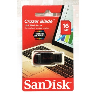 แฟลชไดร์ฟ Sandisk Cruzer Blade 16GB (SDCZ50) สีดำ