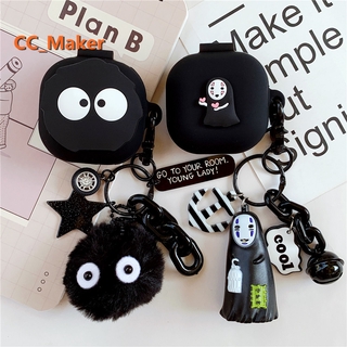 Samsung Galaxy Buds Live เคสป้องกัน Black Buds Spirited Away Faceless Male จี้ Samsung บลูทูธไร้สาย Buds เคสหูฟัง Plus เคสกันกระแทก