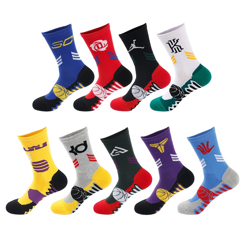 NBA Team Socks High Tube Basketball หนาหนา Line Mens Ball Star Elite Sports One Piece จัดส่ง