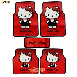 พรมปูพื้นรถยนต์ ลิขสิทธิ์แท้ ลายคิดตี้ Hello Kitty จำนวน 5ชิ้น