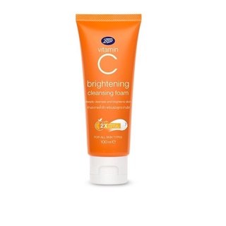 ✨พร้อมส่ง🔥BOOTS VITAMIN C บู๊ทส์ วิตามิน ซี ไบร์ทเทนนิ่ง คลีนซิ่ง โฟม  100 มล