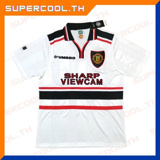 เสื้อบอลย้อนยุค เสื้อแมนยูย้อนยุค 1997-1999 เสื้อแมนยูสีขาว