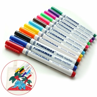 Fabric Markers Permanent Pen Paint Clothing Textile Dye T-Shirt Shoes DIY Set