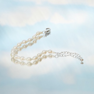 SWAN - Mini Baroque Pearl Bracelet กำไลเงินแท้ มุกแท้ มุกบารอค มุกน้ำจืด