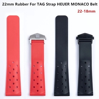 สายนาฬิกาข้อมือซิลิโคน ระบายอากาศ 22 มม. สําหรับ TAG Heuer Strap F1 CAZ201 WAZ2113 CAZ1010