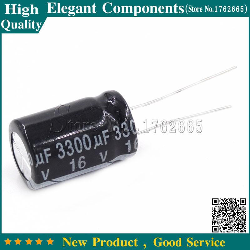 10PCS 16V 3300UF Aluminum Electrolytic Capacitor 3300UF 16V Size 13*21MM 16 V /