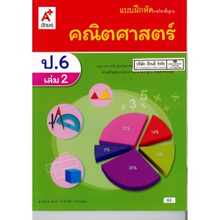 แบบฝึกหัด คณิตศาสตร์ ป.6 เล่ม 2 อจท./62.-/8858649147233