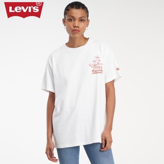 เสื้อยืดพิมพ์ลายแฟชั่น Levi_s Levis 2022 ใหม่ ผู้หญิง คอกลม ผ้าฝ้าย เสื้อยืดแขนสั้นลำลอง 17467