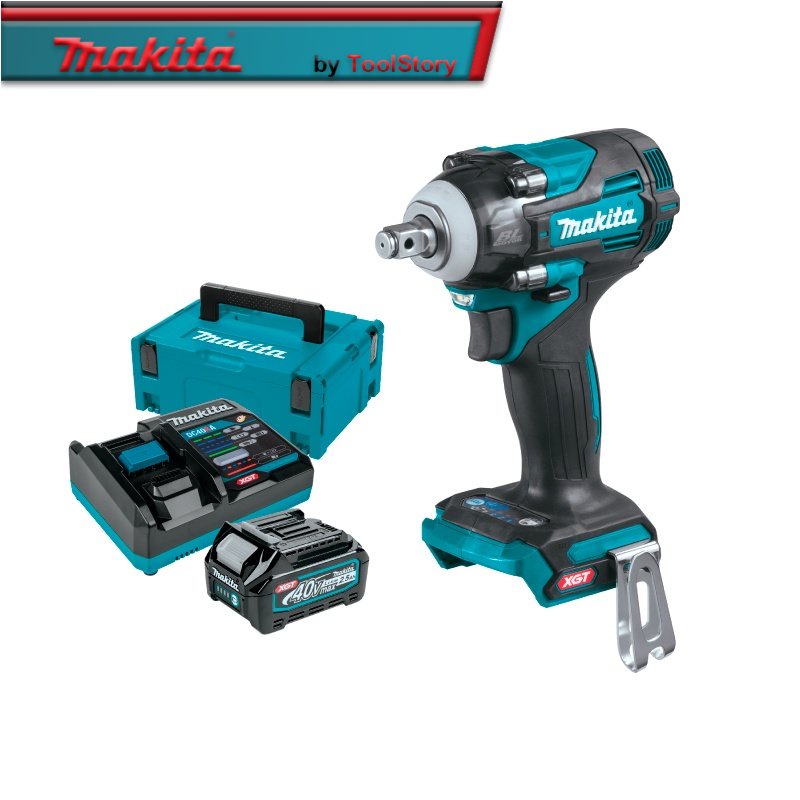 [คอมโบเซ็ต] MAKITA TW004GD101 : ขันบล็อกกระแทกไร้สาย 1/2" 350 N.m 40Vmax (Battery 2.5Ah)