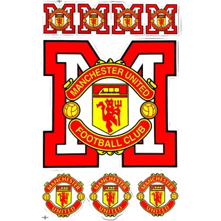 สติ๊กเกอร์ทีมฟุตบอล MANCHSTER UNITED สติ๊กเกอร์รถกระบะ เนื้อPVC เคลือบเงา สติ๊กเกอร์คุณภาพสูง ติดรถ หมวกกันน็อค