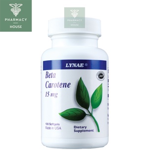 Lynae beta carotene 15 mg. 100 softgels เบต้า แคโรทีน