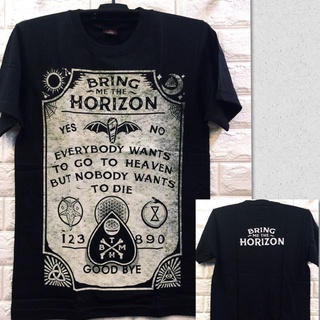 ใหม่ เสื้อยืด ลายวงร็อค Bring Me The Horizon สีดํา