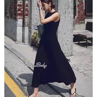 Maxi Dress แขนกุด