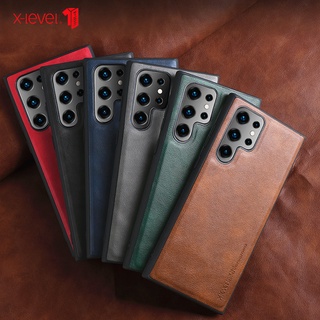 X-Level Luxury Retro Leather Case For Samsung Galaxy S22 Ultra Wallet Soft Silicone TPU Edge Back Cover For Note 10 S21 Plus S20 FE Anti-knock Casing