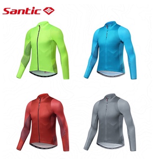 SANTIC เสื้อกีฬาแขนยาว แบบแห้งเร็ว แฟชั่นฤดูใบไม้ผลิ และฤดูใบไม้ร่วง สําหรับผู้ชาย