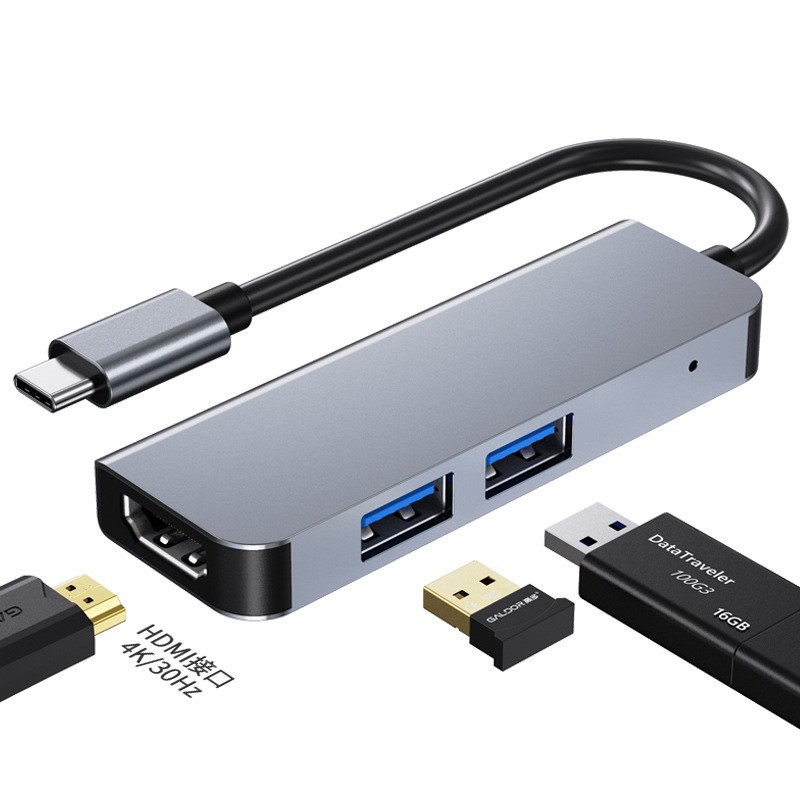 3 In 1 USB Type C Hub Hdmi Adapter For Macbook Pro Thunderbolt 3, USB C To Adapter