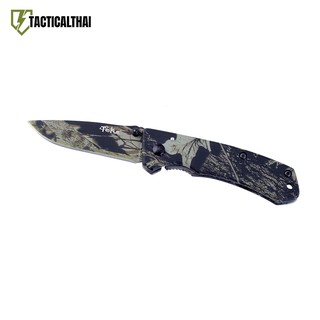 มืดพับ 2.5" Tekut Stealth Jet Frame Lock Folding Knife Tan Camo