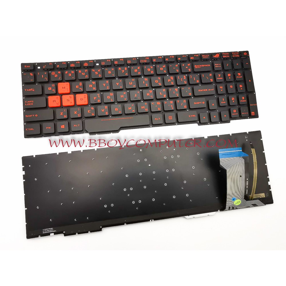 ASUS Keyboard คีย์บอร์ด ASUS GL553 GL553V GL553VW GL753 ZX553VD ZX53V ZX73 FX553V FX553VD FX753V GL753 TH-EN