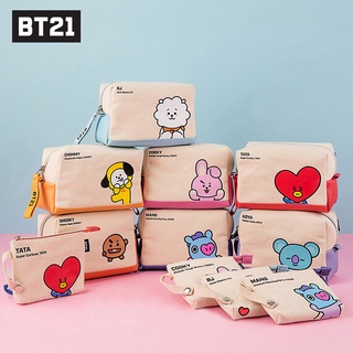 【พร้อมส่ง】BTS กระเป๋าใส่เหรียญ ผ้าแคนวาส มีซิป 2 รุ่น BT21 สําหรับผู้หญิง