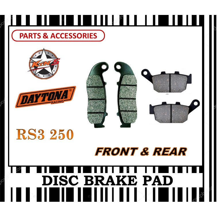 ชุดผ้าเบรค KTNS RS3 250 FR0NT & REAR DAYTONA TYPE