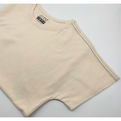 กรีนเนทเสื้อยืดผู้หญิงคอปาด แขนในตัว ออร์แกนิค สีขาว Organic Cotton