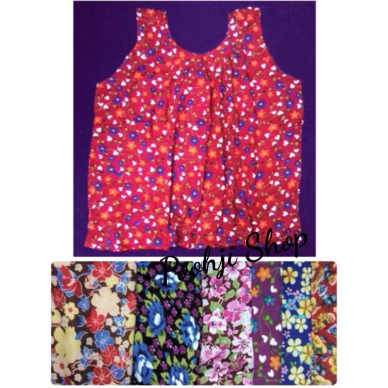 เสื้อคอกระเช้าคนแก่ ผ้านิ่มลายดอก ลายไทย ใส่สบาย
