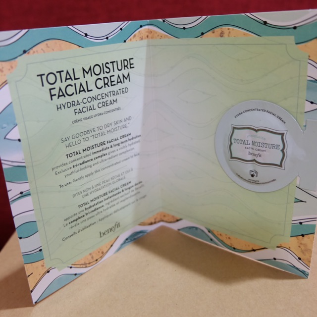 Benefit total moisture facial cream (ขนาดทดลอง) ครีมบำรุงผิวหน้าให้ชุ่มชื้น