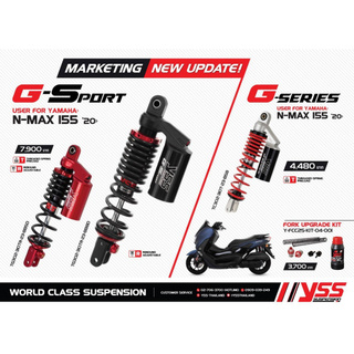 โช็ค YSS YAMAHA NEW N-MAX 2020 TG302-310TR-23-885D SERIES G-SPORT ความสูง310MM