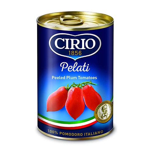 CIRIO PEELED PLUM TOMATOES 400g มะเขือเทศปอกเปลือก ลอกผิว ขนาด 440กรัม นำเข้าจากอิตาลี
