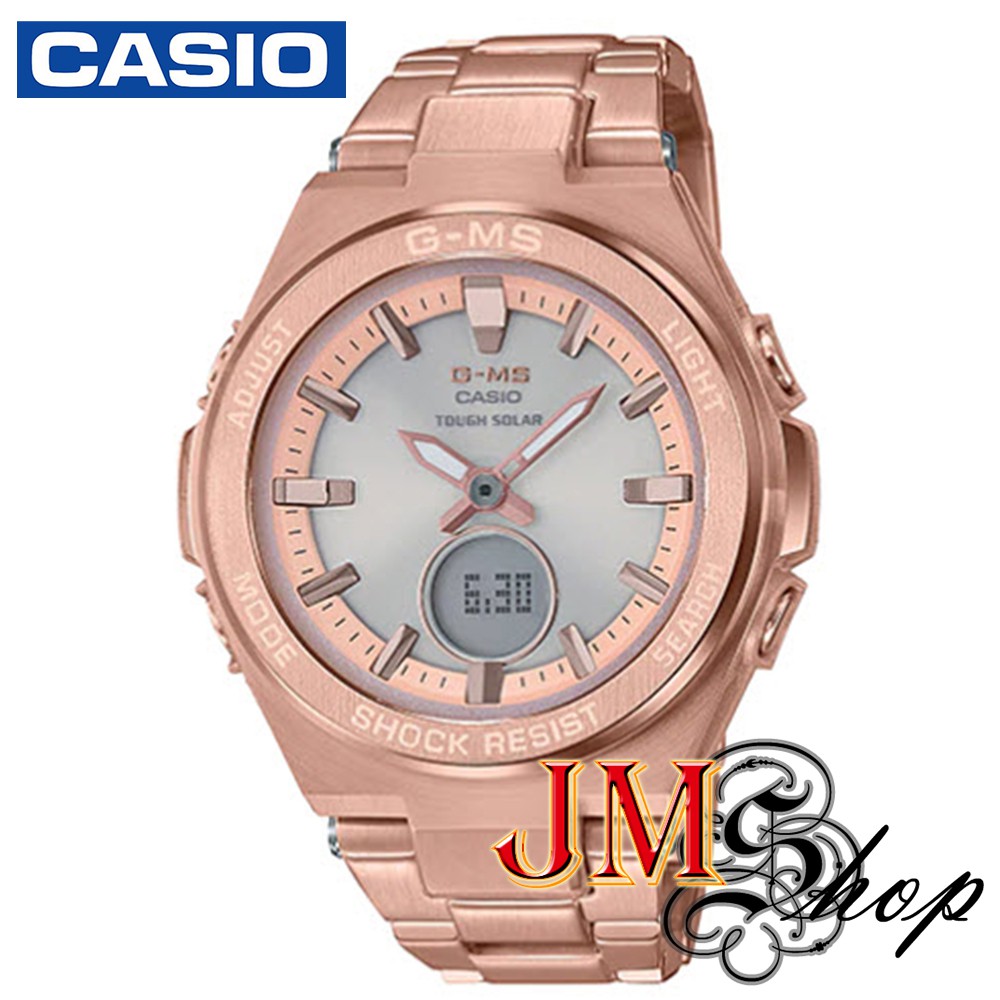 Casio Baby-g G-MS นาฬิกาข้อมือผู้หญิง สายสแตนเลส รุ่น MSG-S200DG-4ADR (สีโรสโกลด์)