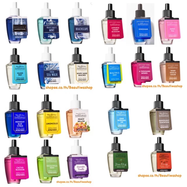 รีฟิลน้ำหอมเสียบปลั๊ก Wallflowers Bath And Body Works 24ml ให้ห้องหอม สร้างความรู้สึกดีๆ สร้างความสุข ความอบอุ่นให้ทุกคน