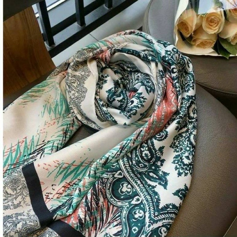 โปรเดือด พร้อมส่ง จากไทย   ผ้าพันคอ ผ้าคลุมไหล่ กันแดดกันลม ถูกๆ จ้า ( ผ้านิ่ม รุ่นผ้าบางเบา ) ราคา ถูกที่สุด ดีลบีเคเค แกลเลอรีภาพที่ 2