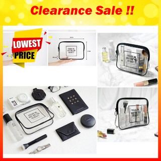 [[Clearance Sale!!]] กระเป๋าใส่เครื่องสำอาง สีใส