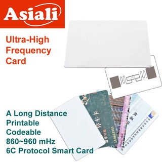 UHF 6C White Card Long-distance Vehicle Access Card Personnel Access Control Time Attendance Card Alien9662 Chip