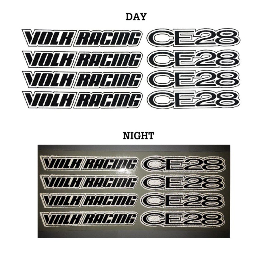 สติกเกอร์ สะท้อนแสง 3M แต่งซิ่ง สติกเกอร์ ติดล้อ รถยนต์ CE 28(STICKER CAR) ขนาด 14*1*0.1 ซม.