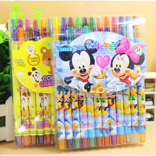 สีเทียนแบบหมุนด้าม​ set.24  สี