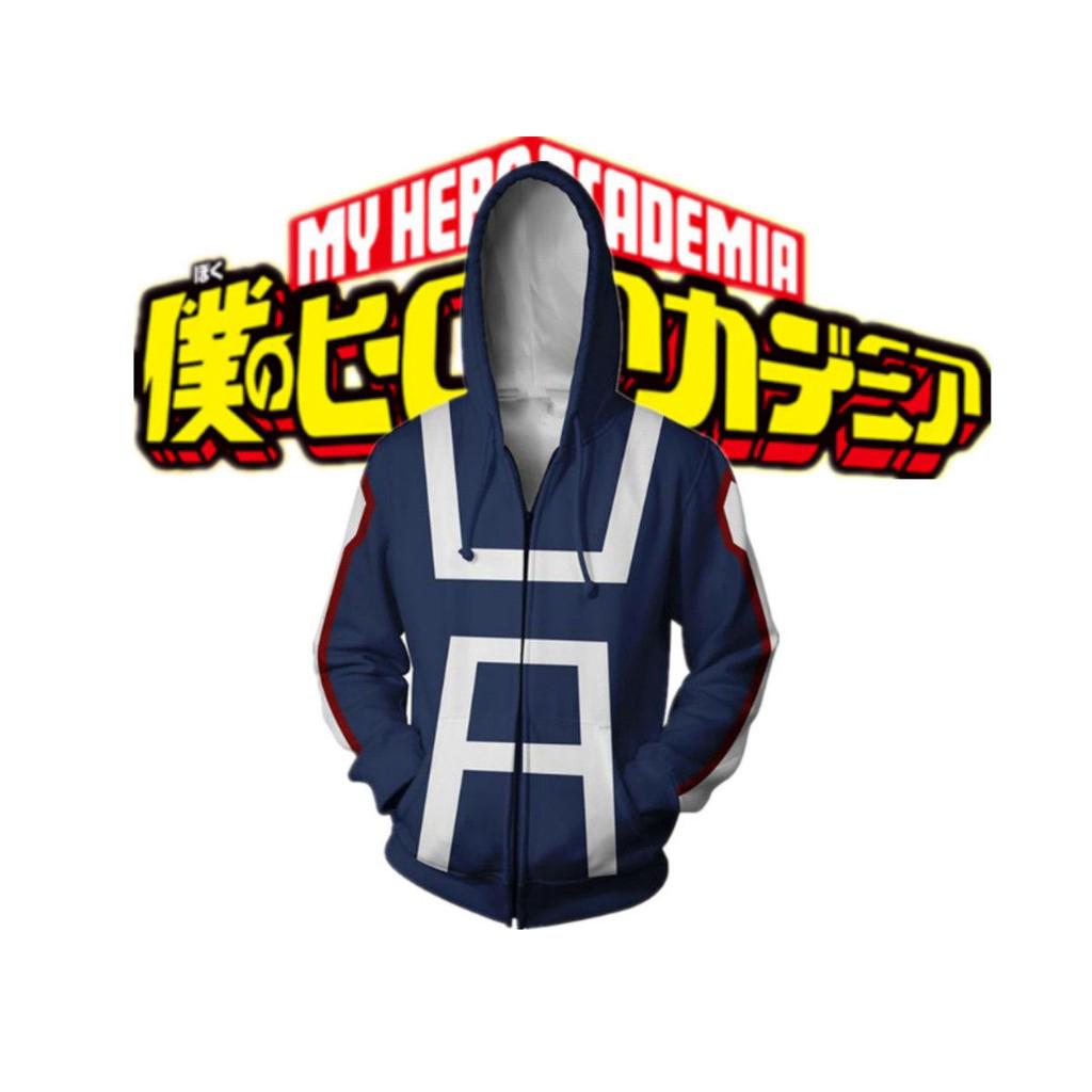 เสื้อกันหนาวมีหมวกติดซิป my hero academia boku no hero